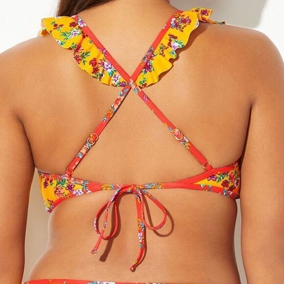 Prodigy Burgeon Ruffle Bikini Top, Ditsy Daisy, 22 - Picture 7 of 9